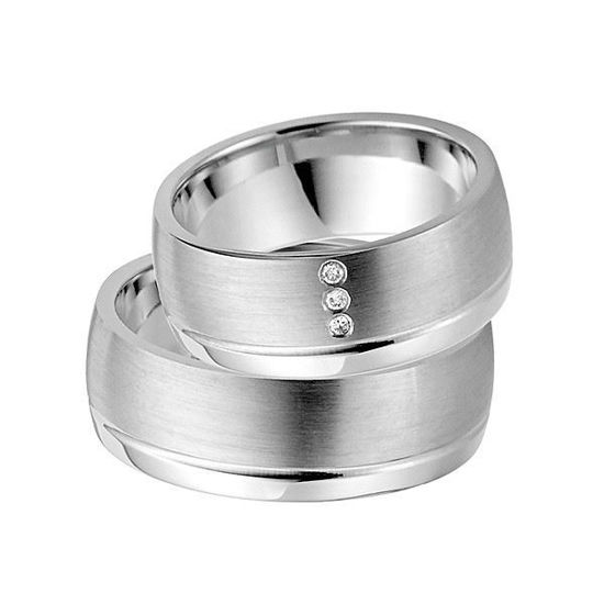 Forlovelsesringer i sølv rhodinert, 8 mm. RAUSCHMAYER - 1008760