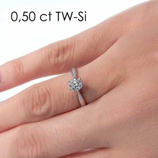 Enstens platina diamantring Leticia med 0,40 ct TW-Si -18007040pt