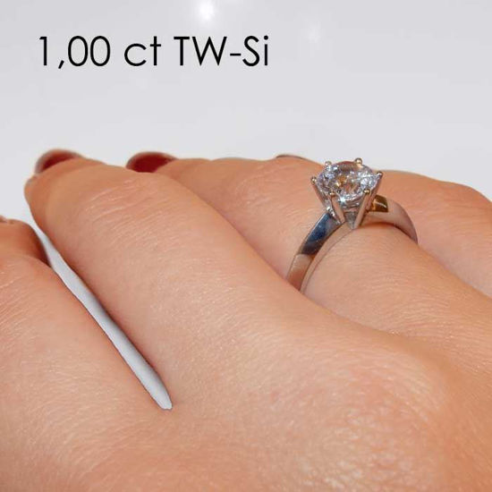 Enstens platina diamantring Violetta med 1,00 ct TW-Si - 18003100pt