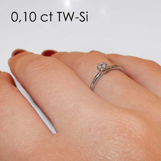 Enstens platina diamantring med 0,16 ct TW-Si -18019016pt