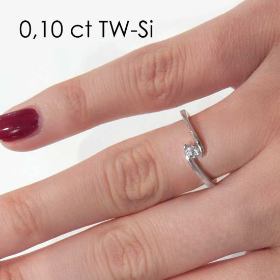 Enstens platina diamantring med 0,16 ct TW-Si -18015016pt