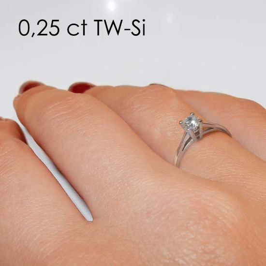Enstens platina diamantring med 0,20 ct TW-Si -18015020pt