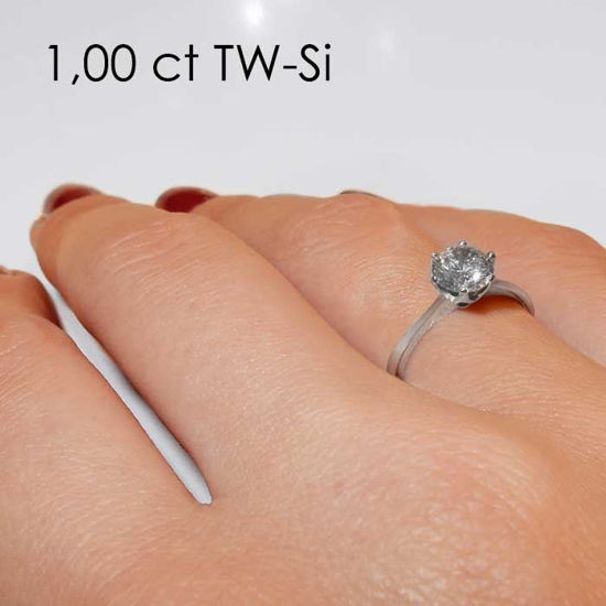 Enstens platina diamantring Aida med 0,70 ct TW-Si -18016070pt