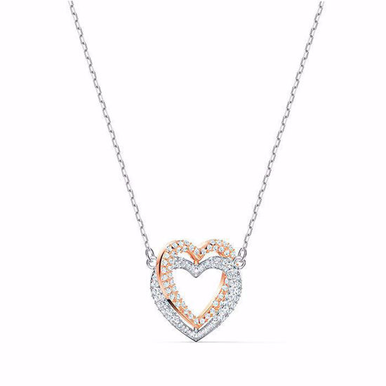 SSmykke Swarovski Infinity necklace, Heart, White, Mixed metal finish - 5518868