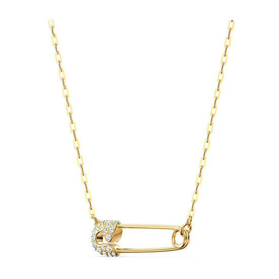 Swarovski smykke So Cool Pin Necklace, White, Gold-tone plated - 5512760