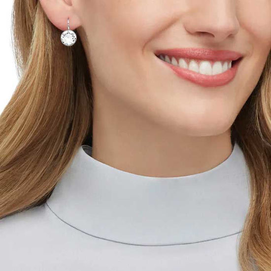 Swarovski øredobber Bella Mini Earrings, White, Rhodium plated - 5085608