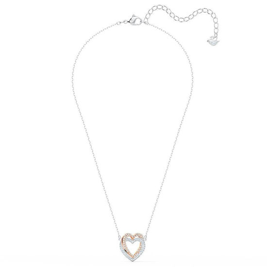 Smykke Swarovski Infinity necklace, Heart, White, Mixed metal finish - 5518868