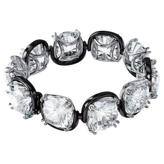 Swarovski årmband Harmonia bracelet Cushion cut crystals, white, mixed metal finish - 5600047