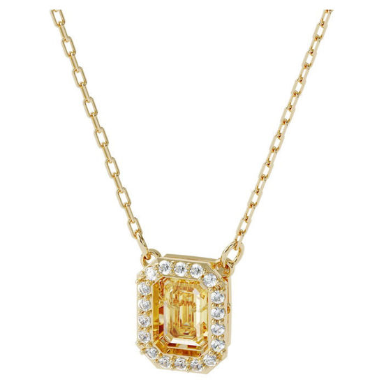 Swarovski smykke Millenia necklace Square Swarovski Zirconia, yellow, gold-tone - 5598421