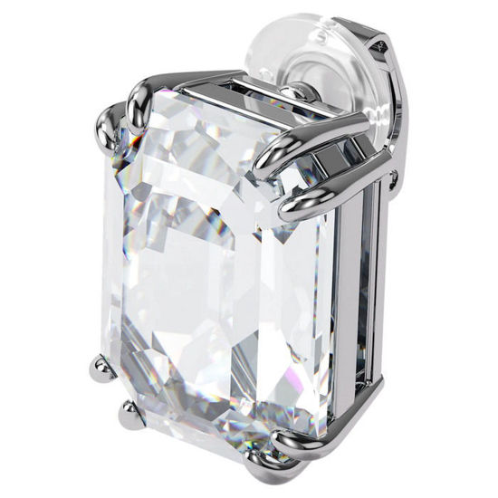 Swarovski øredobber Mesmera clip earring Single, Octagon cut crystal, white, rhodium - 5600860