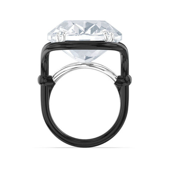 Swarovski Harmonia ring Oversized floating crystal, White, Mixed metal - 5600946