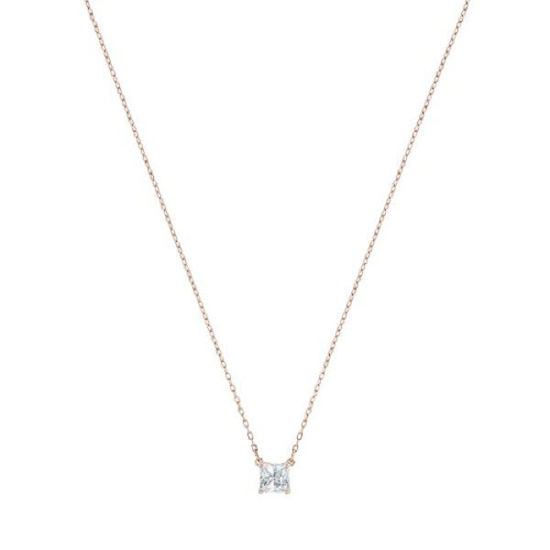 Swarovski smykke Attract necklace Square, White, Rose gold-tone plated - 5510698