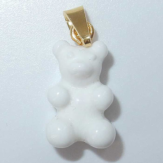 Gummibjørn smykker Zuzanna G, MILKY WHITE /GOLD- 1710BEAR-MWG