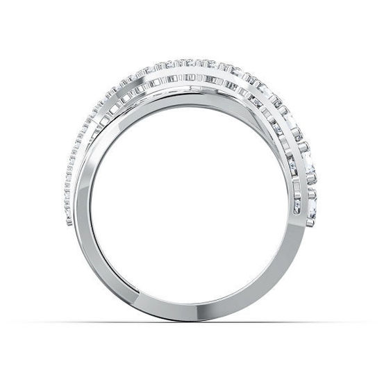 Swarovski Twist ring White, Rhodium plated - 5563911 