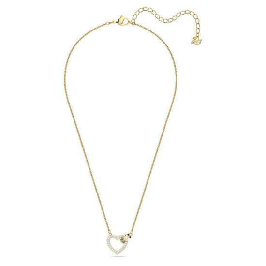 Swarovski smykke  Lovely necklace Heart, White, Gold-tone plated  - 5636449