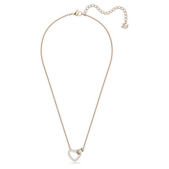 Swarovski smykke Lovely necklace Heart, White, Rose-gold tone plated - 5636445
