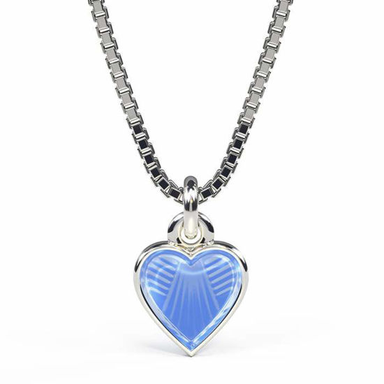 Smykke Lys blått hjerte i sølv, til barn - 22702