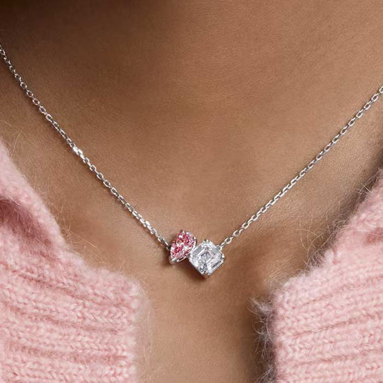 Swarovski smykke Attract Soul Necklace, Pink, Rhodium plated - 5517115