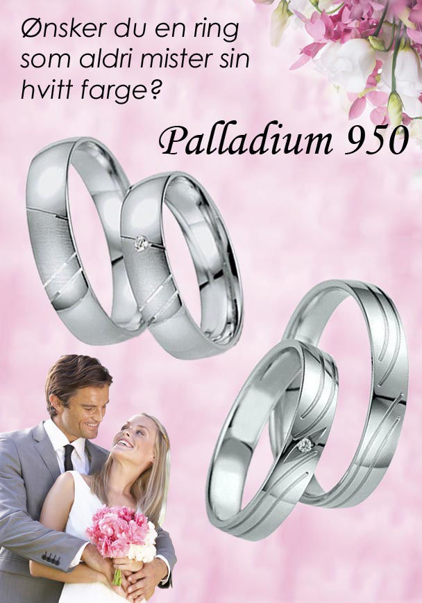 gifteringer i palladium 950