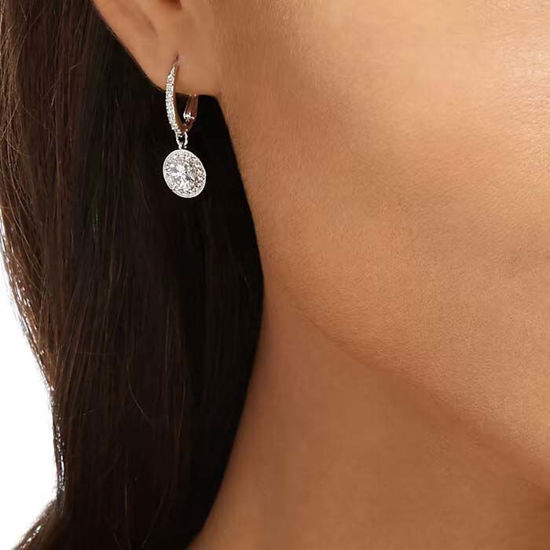 Swarovski øredobber Angelic Pierced Earrings, White, Rhodium plated - 5142721	
