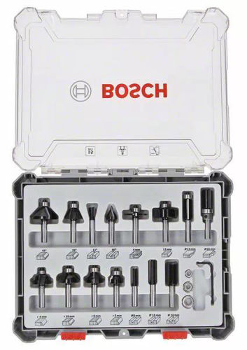 Bosch Fresesett med 15 deler